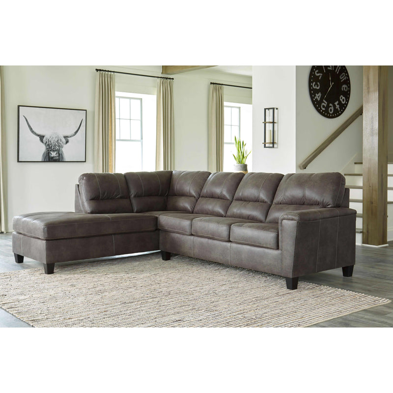 Signature Design by Ashley Navi Leather Look Queen Sleeper Sectional 9400216/9400270 IMAGE 3