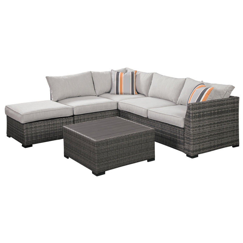 Signature Design by Ashley Cherry Point P301-070 Loveseat Sectional/Ottoman/Table Set IMAGE 1