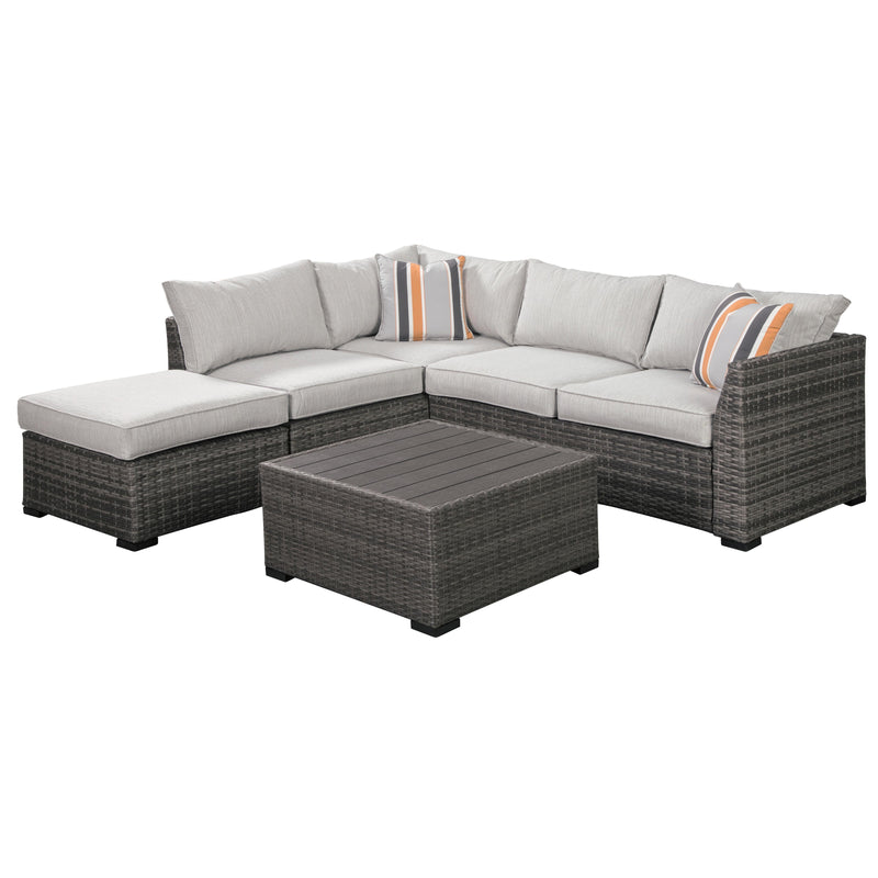 Signature Design by Ashley Cherry Point P301-070 Loveseat Sectional/Ottoman/Table Set IMAGE 3