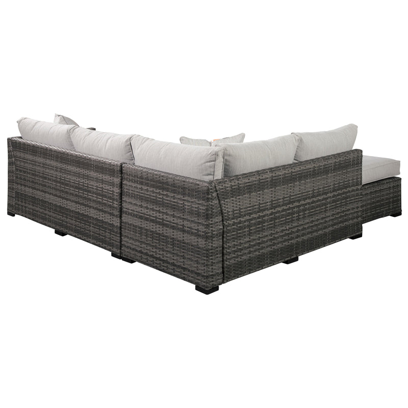 Signature Design by Ashley Cherry Point P301-070 Loveseat Sectional/Ottoman/Table Set IMAGE 4