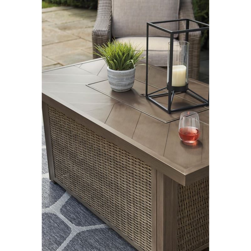 Signature Design by Ashley Beachcroft P791-773 Rectangular Fire Pit Table IMAGE 6