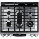  Samsung 30-inch Slide-In Dual Fuel Range with Wi-Fi Connectivity NY63T8751SS/AC IMAGE 5