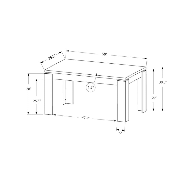 Monarch I 1088 Dining Table - Taupe Reclaimed Wood-Look IMAGE 9