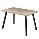 Monarch I 1137 Dining Table - Dark Taupe/Black Metal IMAGE 1