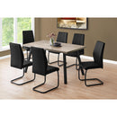 Monarch I 1137 Dining Table - Dark Taupe/Black Metal IMAGE 2