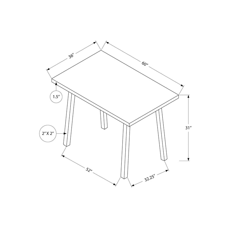 Monarch I 1137 Dining Table - Dark Taupe/Black Metal IMAGE 5