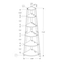 Monarch I 2494 72" Bookcase - Cherry IMAGE 5