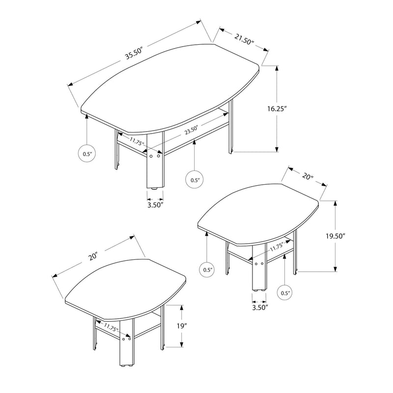 Monarch I 7923P 3 pc Table Set - Cherry IMAGE 5
