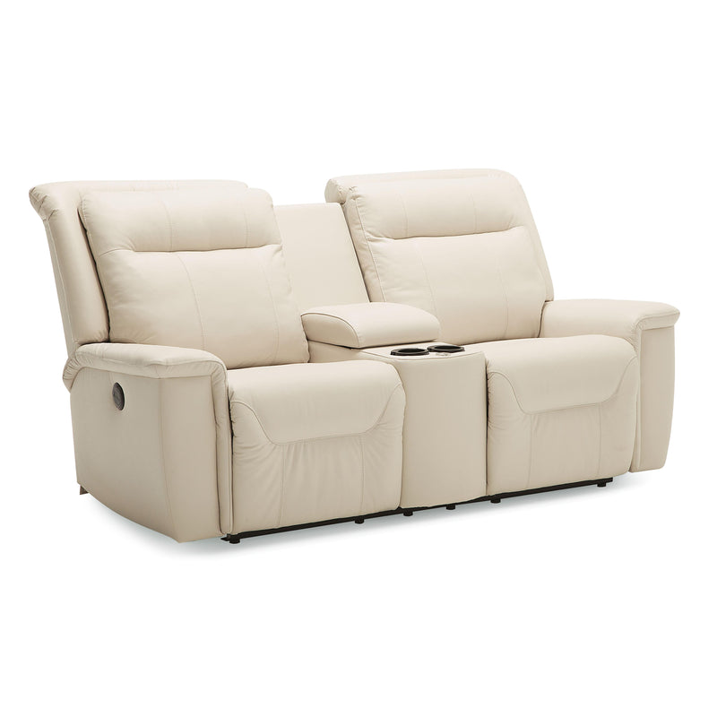 Palliser Strata Power Reclining Leather Loveseat with Console 40123-CH-TULSAII-BISQUE IMAGE 2