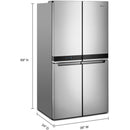 Whirlpool 36-inch, 19.4 cu.ft. Counter-Depth French 4-Door Refrigerator WRQA59CNKZ IMAGE 3