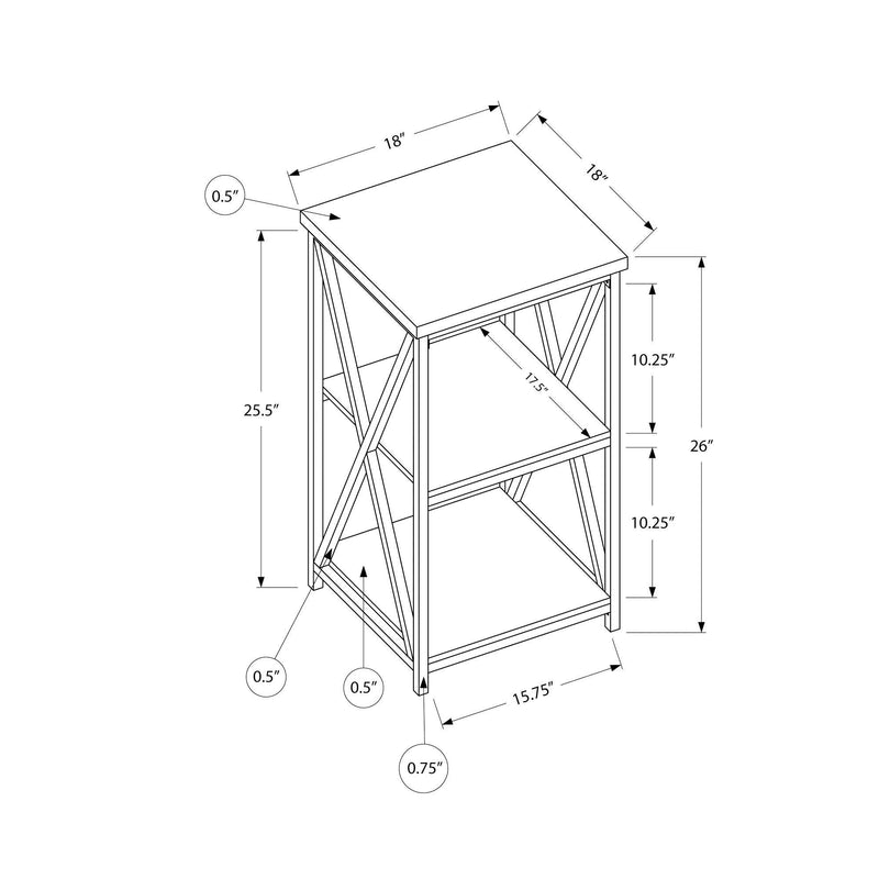 Monarch I 3598 Accent Table - Espresso/Black IMAGE 10