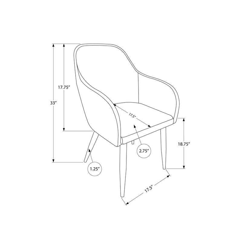 Monarch I 1194 Dining Chair - Taupe/Black IMAGE 11