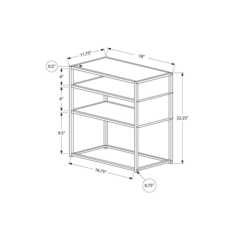 Monarch I 3507 Accent Table - Dark Taupe/Black IMAGE 10