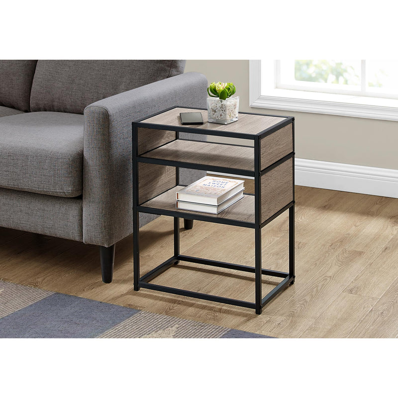 Monarch I 3507 Accent Table - Dark Taupe/Black IMAGE 8