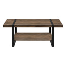 Monarch I 2850 Coffee Table - Brown Reclaimed Wood-Look/Black Metal IMAGE 2