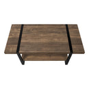 Monarch I 2850 Coffee Table - Brown Reclaimed Wood-Look/Black Metal IMAGE 5