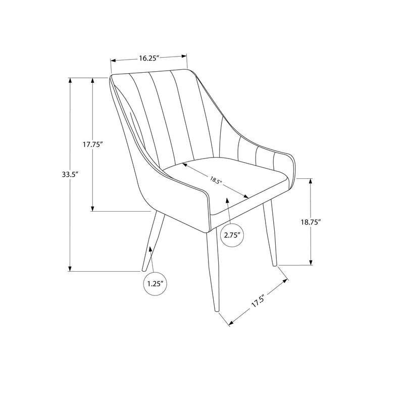 Monarch I 1188 Dining Chair - Taupe/Black IMAGE 11