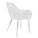 Monarch I 1190 Dining Chair - White/Chrome IMAGE 3