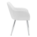 Monarch I 1190 Dining Chair - White/Chrome IMAGE 4