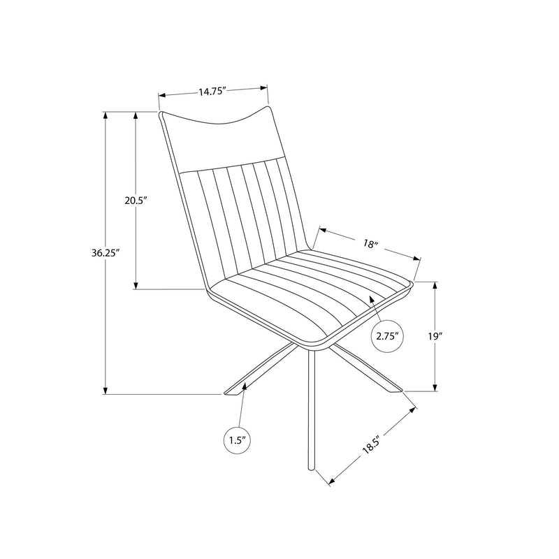 Monarch I 1213 Dining Chair - Black/Chrome IMAGE 11