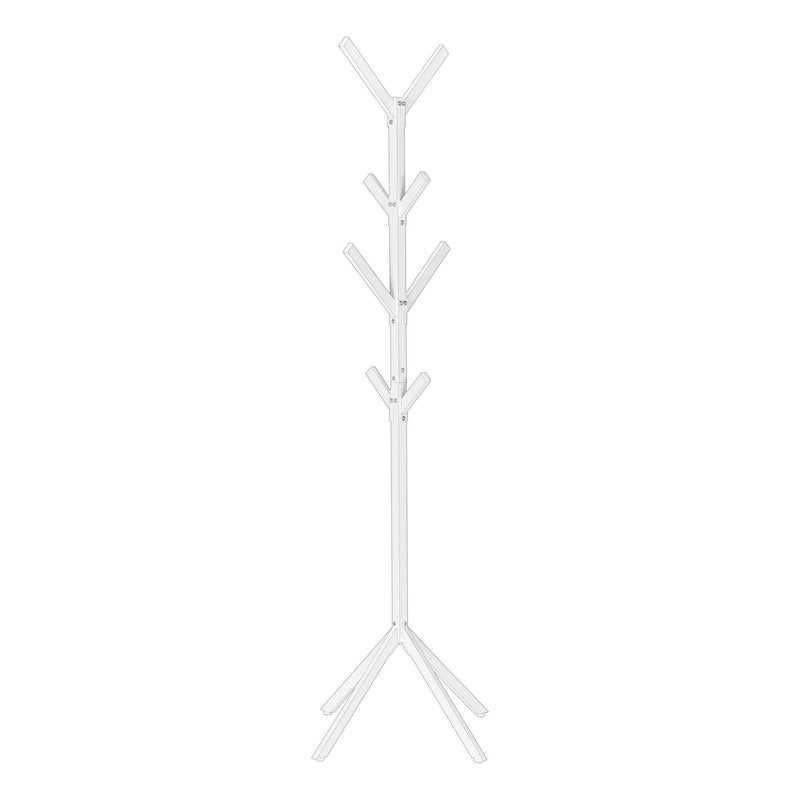 Monarch I 2059 Coat Rack - White IMAGE 1
