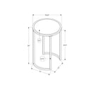 Monarch I 2205 Accent Table - White/Silver IMAGE 10