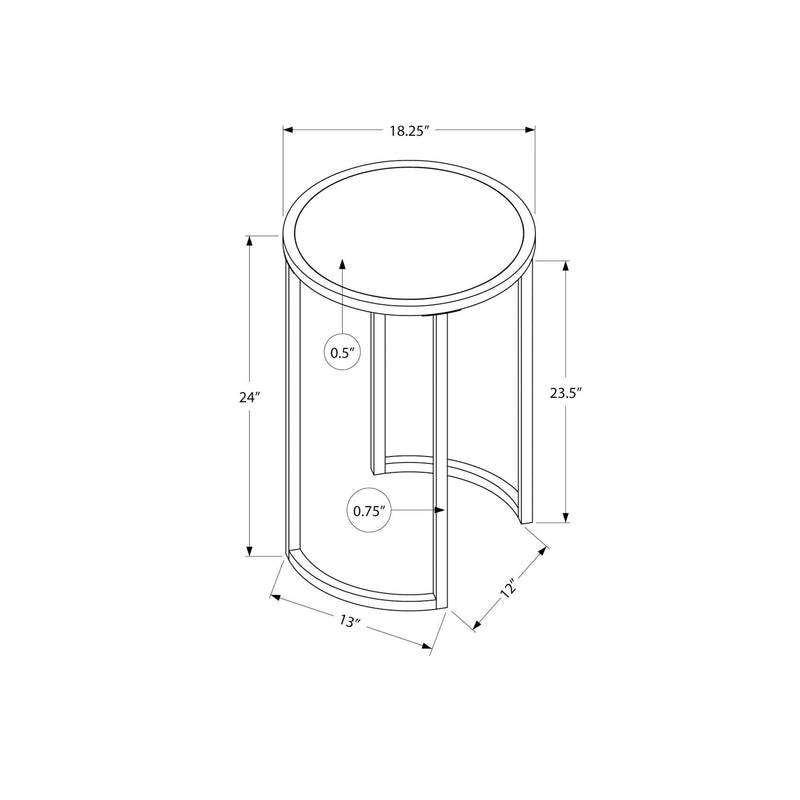 Monarch I 2205 Accent Table - White/Silver IMAGE 10