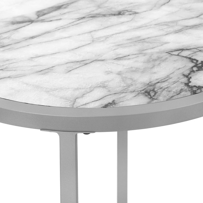 Monarch I 2205 Accent Table - White/Silver IMAGE 6