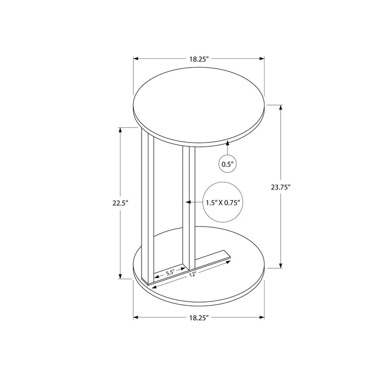 Monarch I 2210 Accent Table - White/Black IMAGE 10