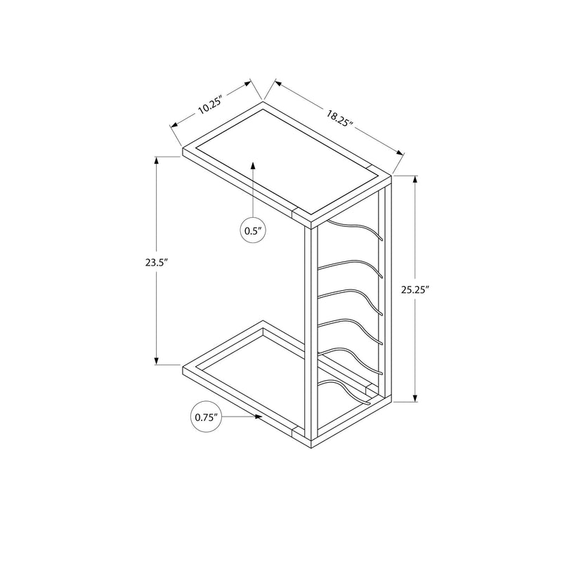 Monarch I 3300 Accent Table - White/Black IMAGE 10