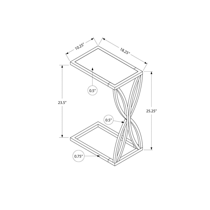 Monarch I 3305 Accent Table - Grey/Black IMAGE 10