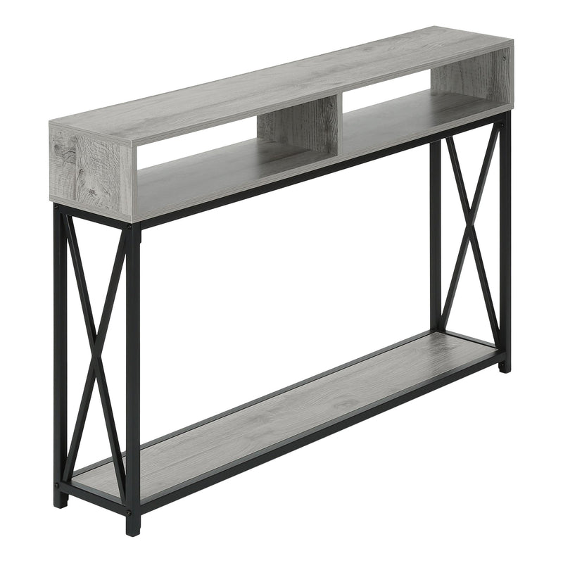 Monarch I 3572 Hall Table - Grey/Black IMAGE 1