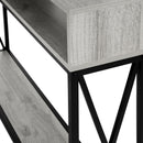 Monarch I 3572 Hall Table - Grey/Black IMAGE 6