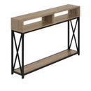 Monarch I 3573 Hall Table - Taupe/Black IMAGE 1