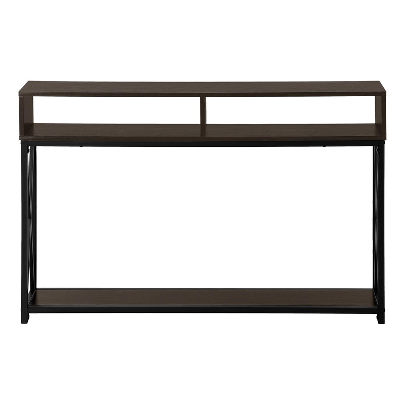 Monarch I 3574 Hall Table - Espresso/Black IMAGE 2