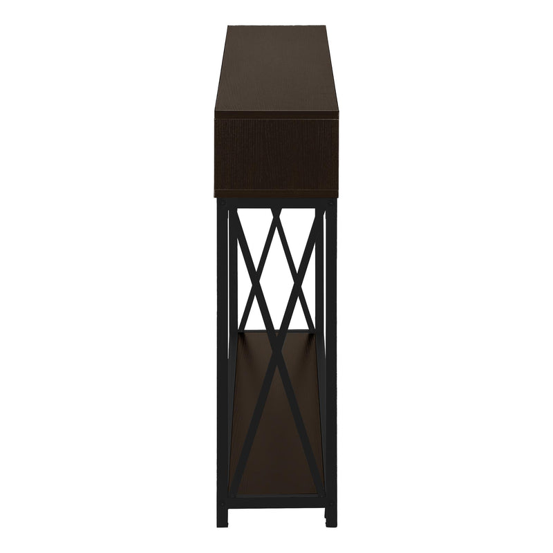 Monarch I 3574 Hall Table - Espresso/Black IMAGE 3