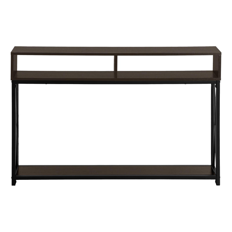Monarch I 3574 Hall Table - Espresso/Black IMAGE 4