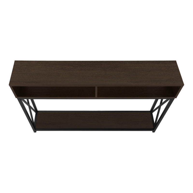 Monarch I 3574 Hall Table - Espresso/Black IMAGE 5