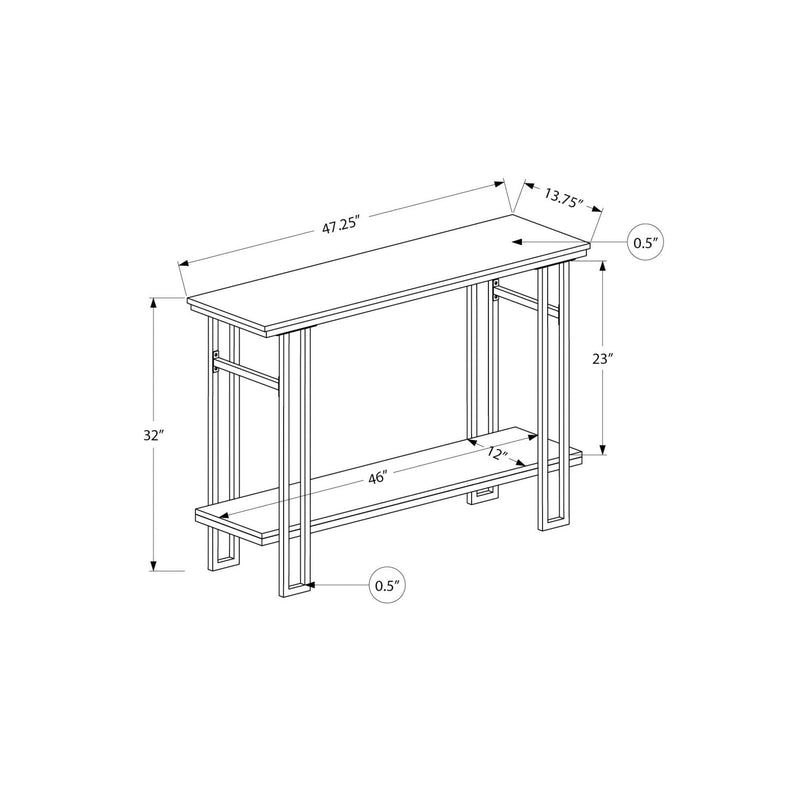Monarch I 3576 Hall Table - Grey/Black IMAGE 11