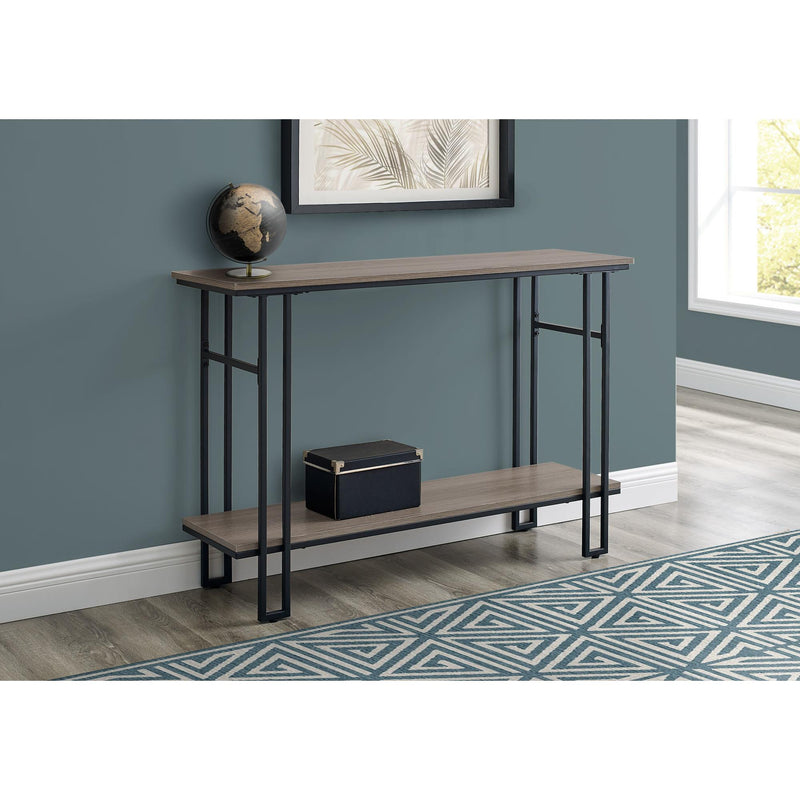 Monarch I 3577 Hall Table - Taupe/Black IMAGE 9