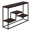 Monarch I 3582 Hall Table - Espresso/Black IMAGE 1
