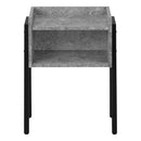 Monarch I 3584 End Table - Grey Stone-Look/Black IMAGE 2