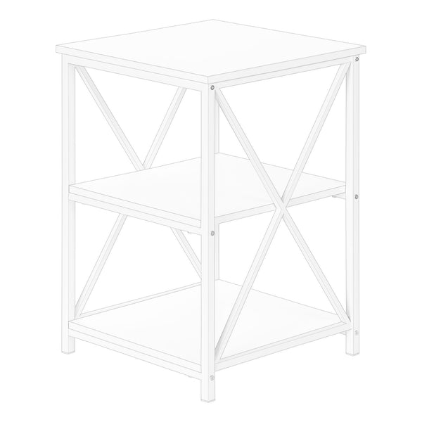 Monarch I 3599 Accent Table - White/White IMAGE 1