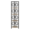 Monarch I 3611 62" Bookcase - Dark Taupe/Black IMAGE 1