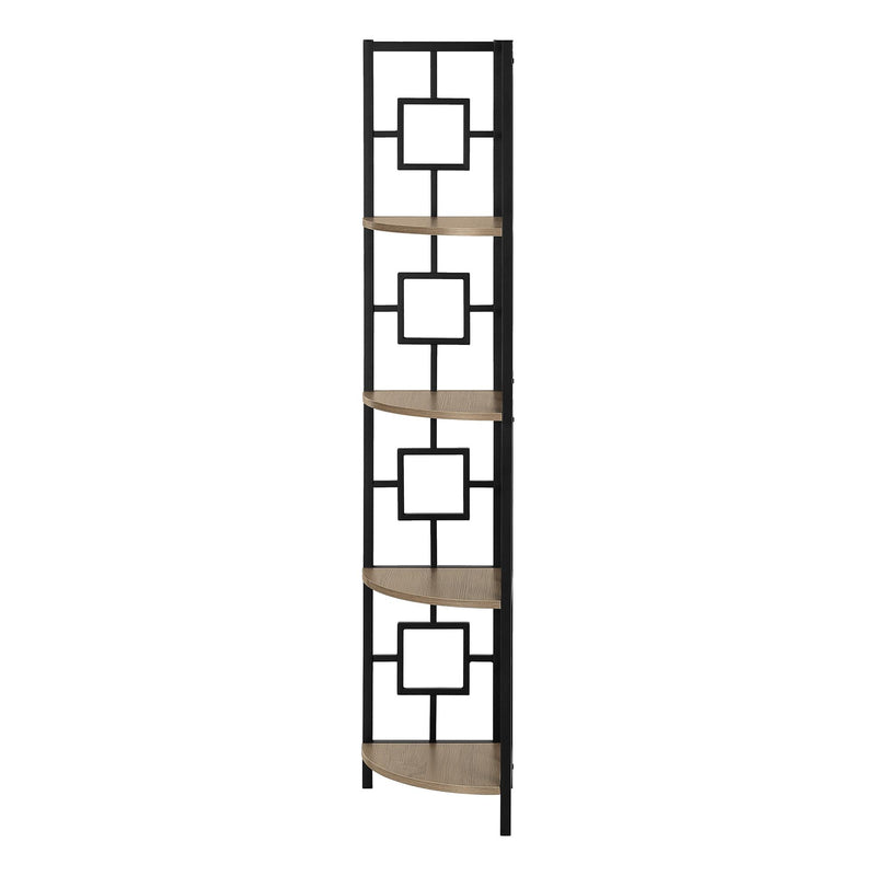 Monarch I 3611 62" Bookcase - Dark Taupe/Black IMAGE 2