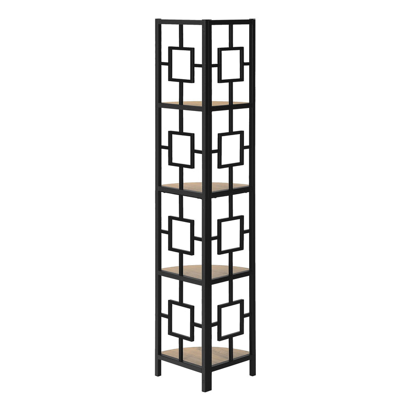 Monarch I 3611 62" Bookcase - Dark Taupe/Black IMAGE 3
