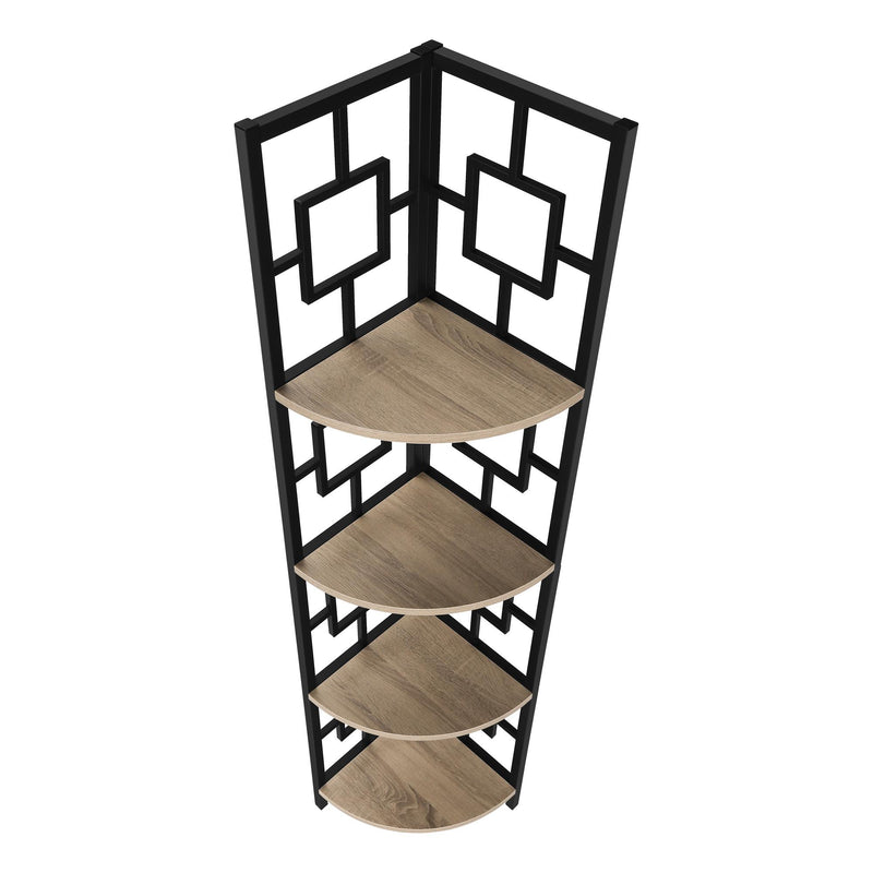 Monarch I 3611 62" Bookcase - Dark Taupe/Black IMAGE 5