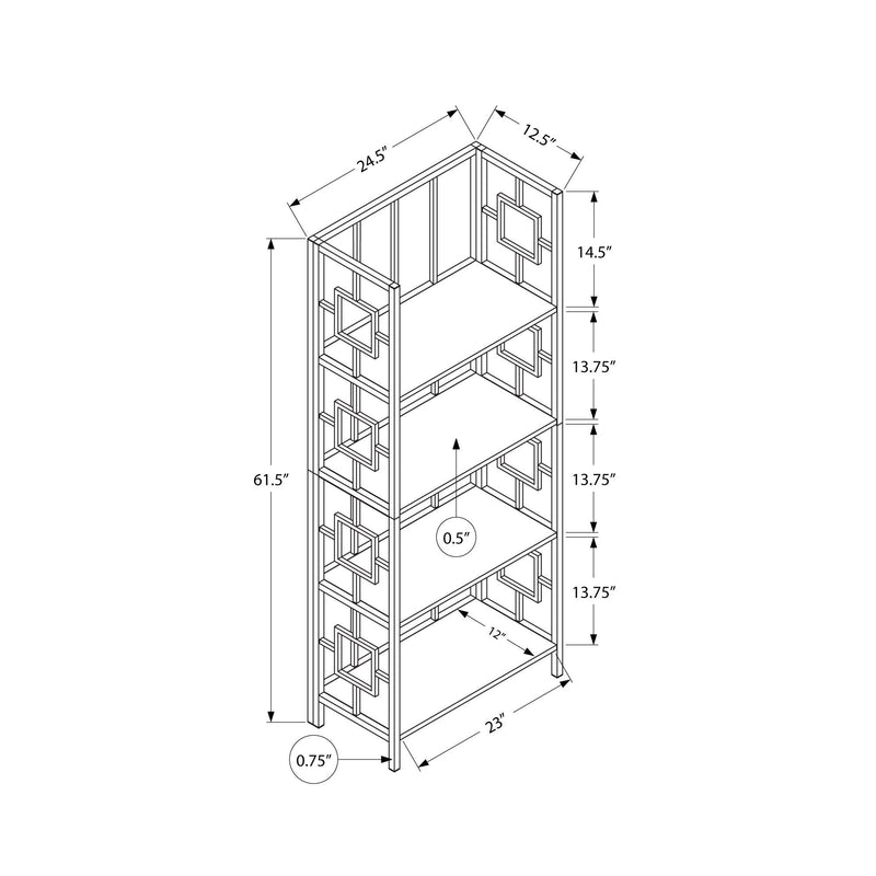 Monarch I 3617 62" Bookcase - Espresso/Black IMAGE 10