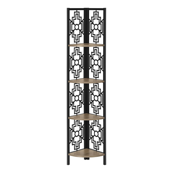 Monarch I 3621 62" Bookcase - Dark Taupe/Black IMAGE 1