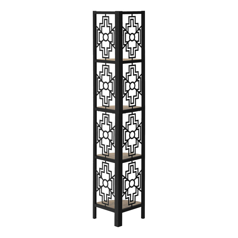 Monarch I 3621 62" Bookcase - Dark Taupe/Black IMAGE 3